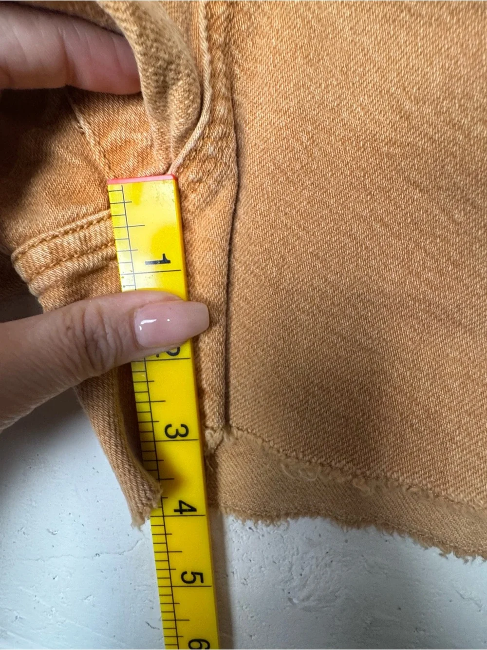 Anthropologie Pilcro‎ Ultra High Rise Ochre Shorts Size 28 Frayed Hem Cut offs